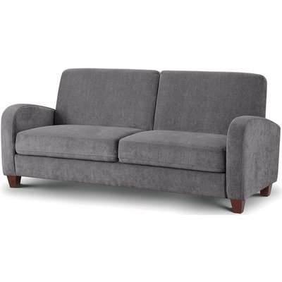 Julian Bowen Vivo Dusk Grey Chenille Fabric 3 Seater Sofa