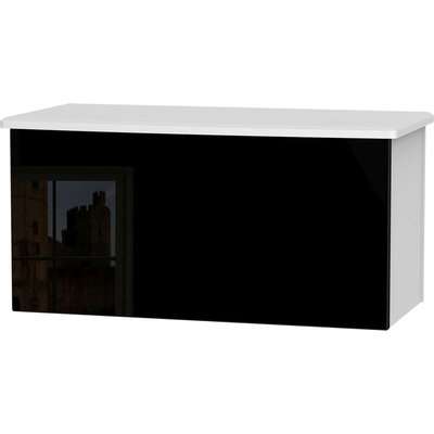 Knightsbridge Bed Box - High Gloss Black and White