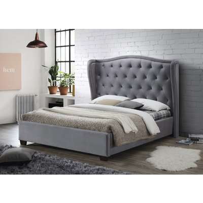 Lauren Grey Fabric Bed