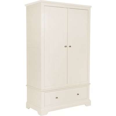 Lily White Painted 2 Door 1 Drawer Wardrobe