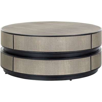 Lustrio Shagreen Faux Leather Coffee Table
