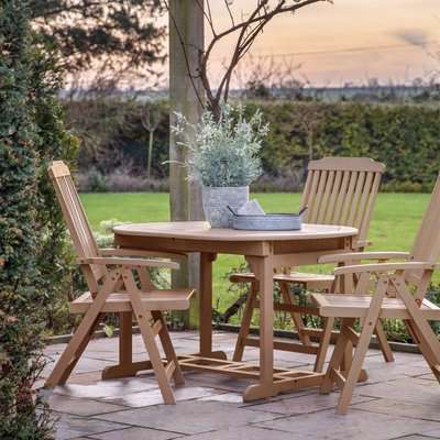 Maldon Natural 180cm Oval Outdoor Garden Extending Dining Table
