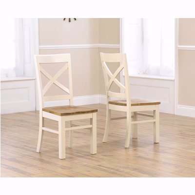 Mark Harris Cavanaugh Dining Chair (Pair) - Oak and Cream