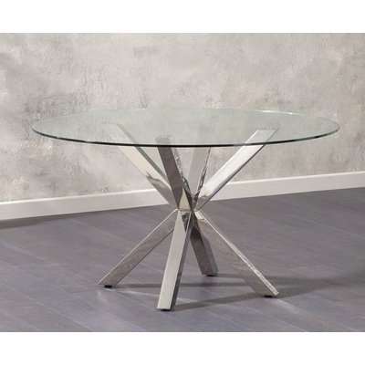 Mark Harris Remus Glass Round Dining Table - 137cm