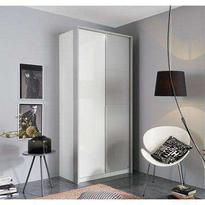 Rauch Bellezza 4 Door Wardrobe in White and Oak - W 185cm