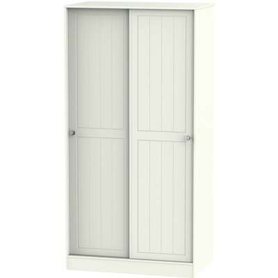 Rome Bordeaux Oak with Cream Ash 2 Door Wardrobe - Tall 2ft 6in with Double Hanging