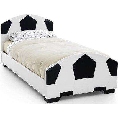 Serene Pallone 3ft Football Bed - Black and White Faux Leather
