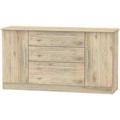 Sherwood Bordeaux Oak 2 Drawer Bedside Cabinet with Integrated Wireless Charging