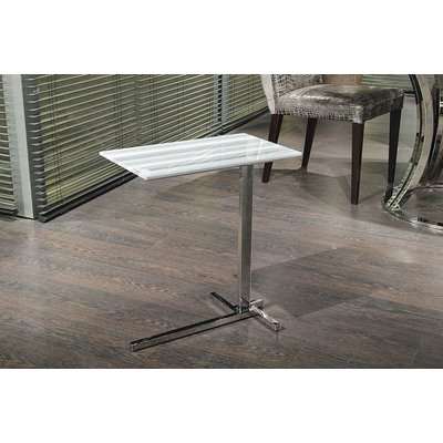 Stone International Flamingo Accent Table - Marble and Polished Steel