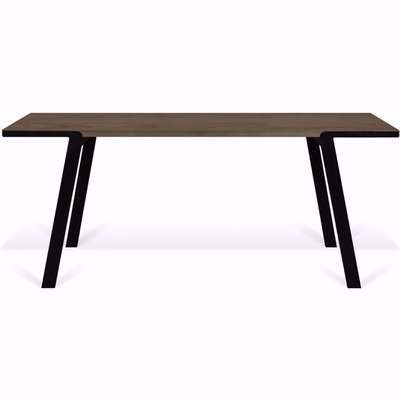 Temahome Drift 180cm Walnut and Black 6 Seater Dining Table
