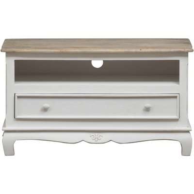 Urban Deco Fleur French Style Shabby Chic Painted Corner TV Cabinet