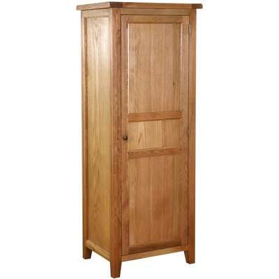 Vancouver Petite Oak 1 Door Single Wardrobe - Besp Oak