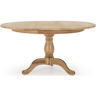 Vida Living Carmen Oak Oval Single Pedestal Dining Table