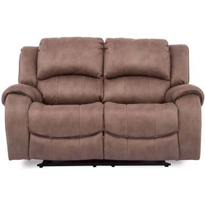 Vida Living Darwin Biscuit Fabric 2 Seater Recliner Sofa