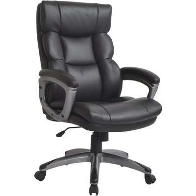 Vida Living Director Dark Brown Faux Leather Office Chair
