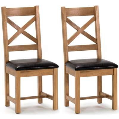 Vida Living Ramore Oak Ladder Back Dining Chair (Pair)