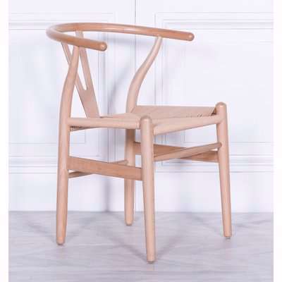 Wishbone Natural Wooden Dining Chair (Pair)