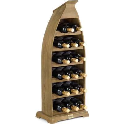 17 Bottle Boat Wine Rack - Light