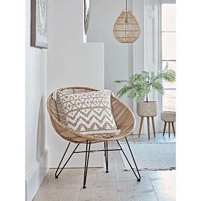 Flat Rattan Occasional Chair - Natural
