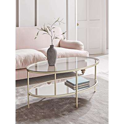 Glass Display Coffee Table - Soft Gold