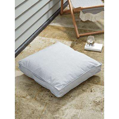 Indoor Outdoor Square Floor Cushion - Soft Grey