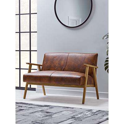 Relaxed Lounge Sofa - Tan Leather