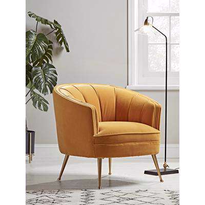 Riba Occasional Chair - Mustard Velvet