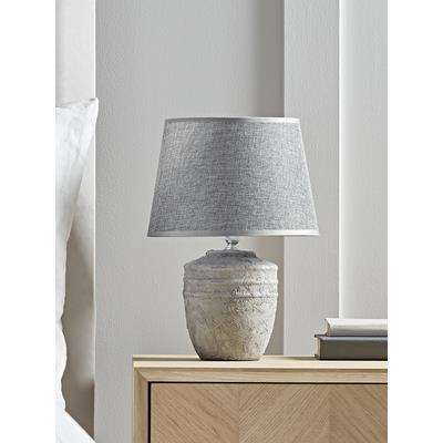 Ribbed Concrete Effect Table Lamp