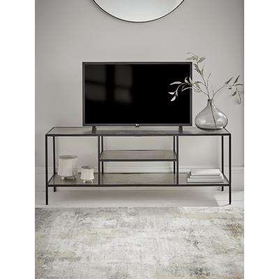 Textured Topped Metal Media Unit - Burnished Silver