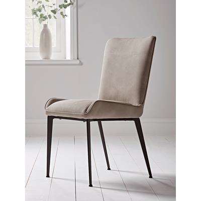 Two Soft Grey Dining Chairs