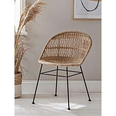 Rounded Wicker Dining Chair
