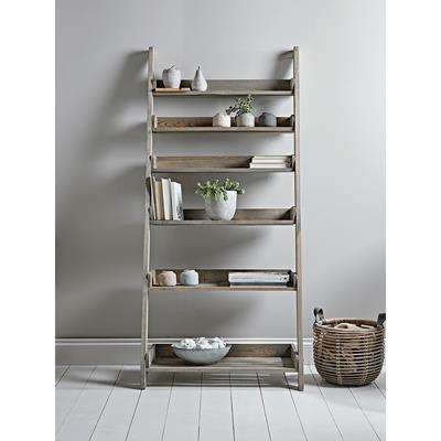 Rustic Wooden Ladder Shelf - Slim