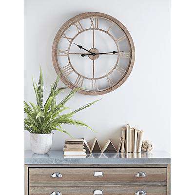 Weathered Wood Cut Out Clock