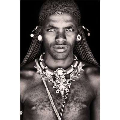 Samburu Warrior - 'Leresh' (size: 50 x70 cm)
