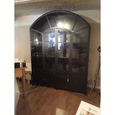Arch Top Glass & Metal Cupboard