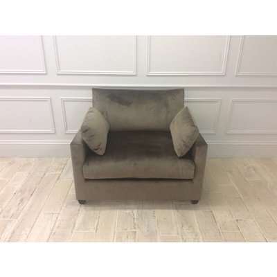 Compton Chair Bed in Longbridge Velvet - Sand - with an upgrade pocket sprung mattress