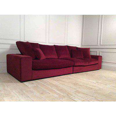 Haymarket Extra Deep 5 Seater Fabric Sofa in Merlot