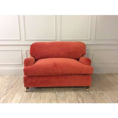 Helston Loveseat Sofa Bed in Easy Clean Viscose Cotton Marmalade