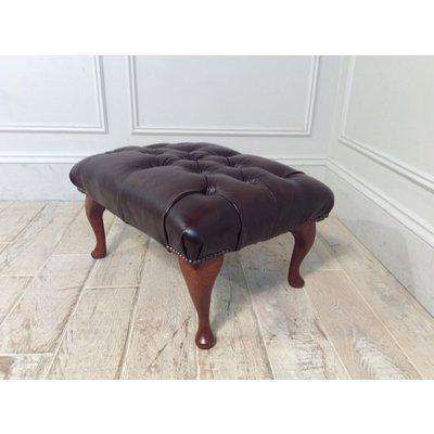Queen Anne Footstool in Antique Red