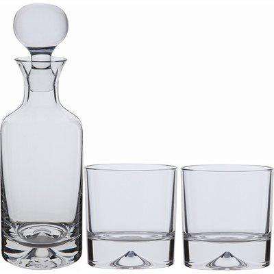 Dimple Decanter & Double Old Fashioned Whisky Glass Pair - Packaged in a presentation box