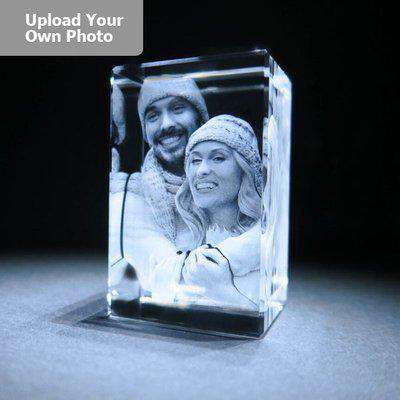 Large Laser Photo Gift Block - Tower (Free Text Engraving Available) - Standard delivery will be 3 working days.