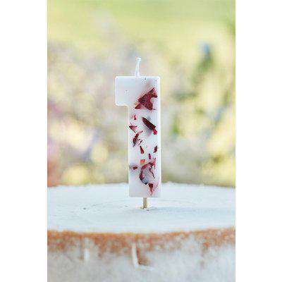 Ginger Ray Number One Pressed Petal Candle