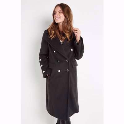 Luxury Button Detail Double Breasted Coat