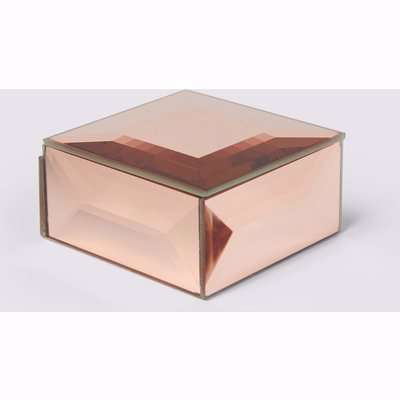 Rose Gold Mirror Decorative Box Small