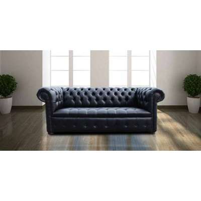 Chesterfield Buttoned Vintage Distressed Leather Corner Sofa