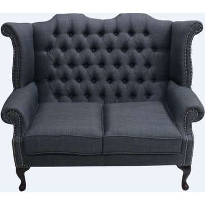 Chesterfield 2 Seater Queen Anne High Back Wing Sofa&hellip;