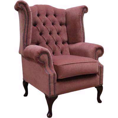 Chesterfield Queen Anne High Wing Back Armchair Pimlico Terracotta&hellip;