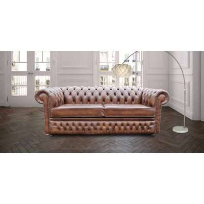 Chesterfield Winchester 5 Seater Sofa Settee Antique Brown&hellip;
