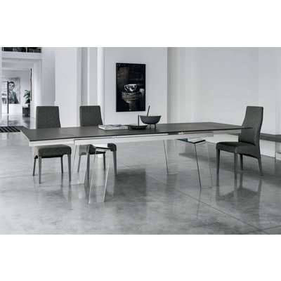 Crystal Plus 200 cm Extendable Dining Table Graphite Stoneware Top