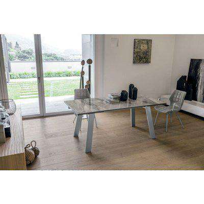 Giove Italian Extendable Dining Table With Silver Painted&hellip;